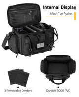 CVLIFE Pistol Range Bag for 4 Handguns with Lockable Zipper, view 3