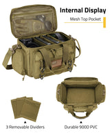 CVLIFE Pistol Range Bag for 4 Handguns with Lockable Zipper, view 4