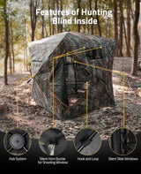 CVLIFE Portable 270 Degree Hunting Blind for Turkey Hunting, view 5