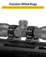 CVLIFE Precision Scope Rings Mount - Compatible with Picatinny Rails - 2 Pieces, view 6