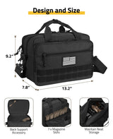 CVLIFE Range Bag - 2 Pistols 7 Magazines Hunting, view 3