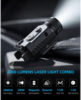 CVLIFE Rechargeable Green Laser Light Combo, view 2