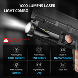 CVLIFE Rechargeable Gun Light with Glock and Picatinny Rail, view 5