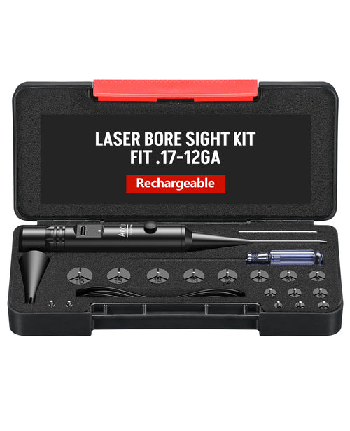 CVLIFE Rechargeable Red/Green Laser Boresighter Kit for .17-12GA