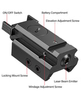 CVLIFE Red Dot Laser Sight 20mm Standard Picatinny Rail for Pistol, view 6