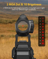 CVLIFE JackalHowl Red Dot Sight Shake Awake Dot Sight 2 MOA Red Dot Optics, view 3