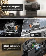 CVLIFE JackalHowl Red Dot Sight Shake Awake Dot Sight 2 MOA Red Dot Optics, view 5