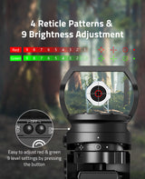 CVLIFE FoxSpook Red & Green 4 Reticles Dot Sight, view 4