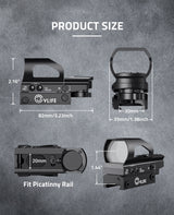 CVLIFE FoxSpook Red & Green 4 Reticles Dot Sight, view 5