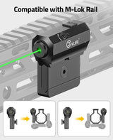 CVLIFE Red/Green Laser Sight Compatible with M-Lok and Picatinny Rail, view 3