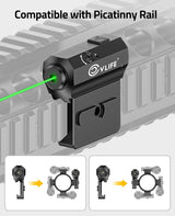 CVLIFE Red/Green Laser Sight Compatible with M-Lok and Picatinny Rail, view 4