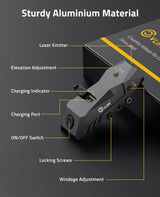 CVLIFE Rifle Laser Sight Compatible with Picatinny Rail, view 6