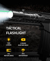 CVLIFE Rifle Light Green Laser Light Combo 1000 Lumens Flashlight, view 2