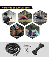 CVLIFE Rifle Sling 550 Paracord Sling 2 Point Sling with Tri-Lock Swivel, view 6