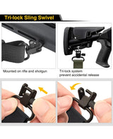 CVLIFE Rifle Sling 550 Paracord Sling 2 Point Sling, view 5