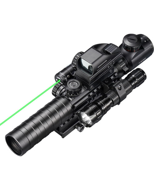 CVLIFE Scope Combo with Dual Illuminated Scope Optics & 4 Holographic Reticle Red/Green Dot Sight