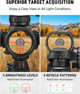 CVLIFE Scope Combo with Dual Illuminated Scope Optics & 4 Holographic Reticle Red/Green Dot Sight, view 3
