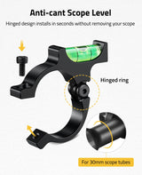 CVLIFE Scope Level, Scope Rings 30mm 1 in Ring Center Height for Picatinny, view 3