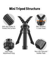CVLIFE Shooting Rest Rifle Tripod Lightweight Bench Rifle Rest, view 3