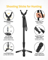 CVLIFE Shooting Stick Monopod Hunting Tripod, view 3