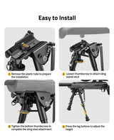 CVLIFE shoulder-mount Bipod 6-9 Inch Adjustable Super Duty Bipod, view 5