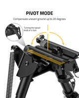 CVLIFE shoulder-mount Bipod Pivot Tilt Bipod with Swivel-Stud and Detachable S Lock Lever, view 3