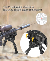 CVLIFE shoulder-mount Bipod Pivot Tilt Bipod with Swivel-Stud & Detachable S Lock Lever, view 2