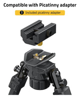 CVLIFE shoulder-mount Bipod with Adapter and Adjustable Height, view 2