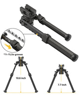 CVLIFE shoulder-mount Bipod with Adapter and Adjustable Height, view 4