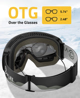 CVLIFE Ski Goggles OTG, Snow/Snowboard Goggles, view 5