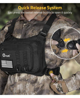 CVLIFE Chest Bag with Pistol Holster - Adjustable Vest for Men, Outdoor, view 6