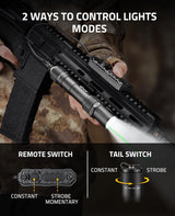 CVLIFE Flashlight 1900 Lumens Green Laser Light Combo, view 3