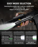 CVLIFE Flashlight 1900 Lumens Green Laser Light Combo, view 4