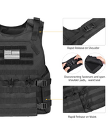 CVLIFE Vest with Zipper Bag Webbing System, view 2