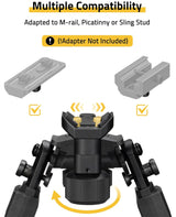 CVLIFE Tiltable Sling Stud shoulder-mount Bipod for hunting, view 4