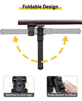 CVLIFE Tiltable Sling Stud shoulder-mount Bipod for hunting, view 5