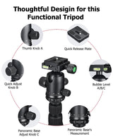 CVLIFE 23.2"- 70.2" Tripod Rest with 360° Swivel Ball Head, view 3