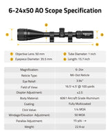 CVLIFE Tube SFP Long Range Scope with Parallax Adjustment, view 2