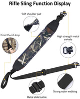 CVLIFE Two Point Rifle Sling with Wide Neoprene Padded, view 2
