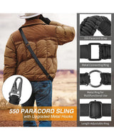 CVLIFE Two Point Sling 550 Paracord Traditional Sling Adjustable Strap, view 2