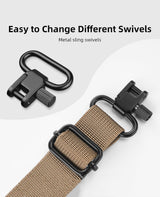 CVLIFE Two Point Sling with Removable Swivels Rifle Sling, view 2