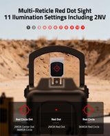 CVLIFE WildHawk 2MOA & 36 MOA Circle/3MOA Handgun Red Dot, view 4