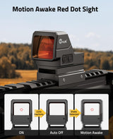 CVLIFE WildHawk 2MOA Dot & 40MOA Circle Solar Red Dot Sight, view 5