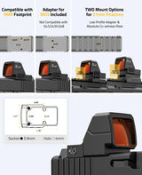 CVLIFE WildHawk 2MOA Dot & 40MOA Circle Solar Red Dot Sight, view 6