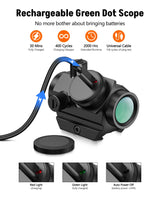 CVLIFE WolfCloak 3 MOA Rechargeable Red/Green Dot Sight, view 2