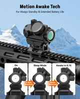 CVLIFE WolfCloak 3 MOA Rechargeable Red/Green Dot Sight, view 3