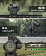 CVLIFE WolfCloak 3 MOA Rechargeable Red/Green Dot Sight, view 5