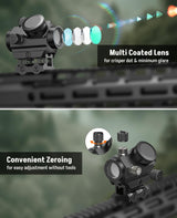 CVLIFE WolfCloak 3 MOA Rechargeable Red/Green Dot Sight, view 6