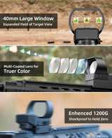 CVLIFE WolfCloak 40mm Motion Awake Red Green Dot Sight, view 5