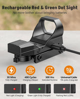 CVLIFE WolfCloak Motion Awake Green & Red Dot Sight, view 2